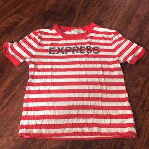 Red and white striped t-shirt